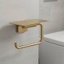 Держатель для туалетной бумаги Hansgrohe AddStoris S 41789140 с полкой, матовая бронза