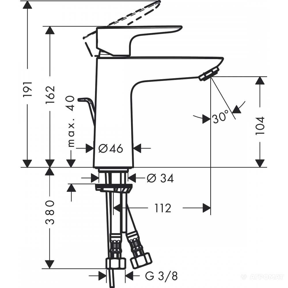 Смеситель для раковины Hansgrohe Talis E 71710000