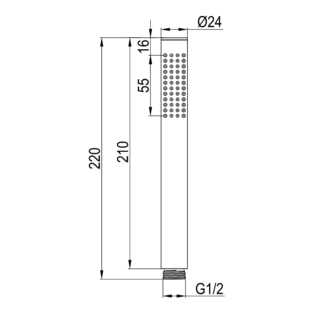 Ручная лейка Devit Flow D113000000210BN, 1 режим струи, brushed nickel