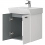 Тумба Devit Flow 484050W 50 см с умывальником и ручками, белый матовый