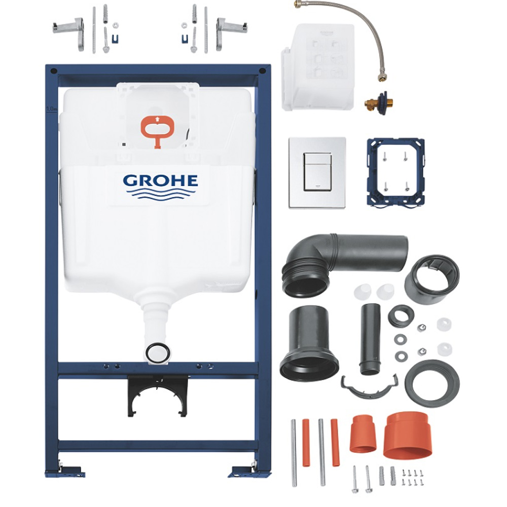 Инсталляция для унитаза Grohe Rapid SL 38772001 с клавишей Skate Cosmopolitan хром