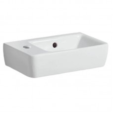 Раковина Geberit Selnova Compact 501.518.00.7 с сокращенным вылетом 40см, отверстие для смесителя слева, белый глянец Раковина Geberit Selnova Compact 501.518.00.7 с сокращенным вылетом 40см, отверстие для смесителя слева, белый глянец