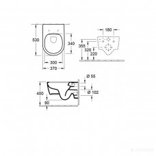 Унітаз підвісний Villeroy&Boch Avento 5656RS01 із сидінням Soft Close
