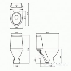 Унітаз-компакт Kolo Modo L39000 із сидінням з дюропласту Soft close Унітаз-компакт Kolo Modo L39000 із сидінням з дюропласту Soft close