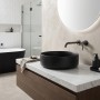 Раковина Devit Flow DFL3270100MB 40 см на столешницу, черная матовая