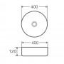 Раковина Devit Flow DFL3270100MB 40 см на столешницу, черная матовая