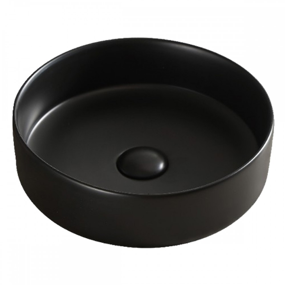 Раковина Devit Flow DFL3270100MB 40 см на столешницу, черная матовая