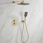 Душевая система скрытого монтажа Devit Flow D117125011221BG с термостатом, brushed golg