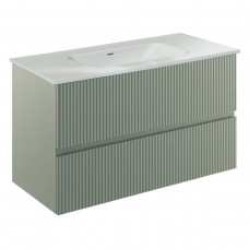 Тумба Royo Vora 131775+126225 підвісна 100 см Mineral Green з раковиною Enzo