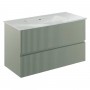 Тумба Royo Vora 131775+126225 подвесная 100 см Mineral Green с раковиной Enzo