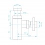 Сифон для раковины Devit DVPL001 дизайнерский пластиковый 1/4, выпуск 32мм, хром