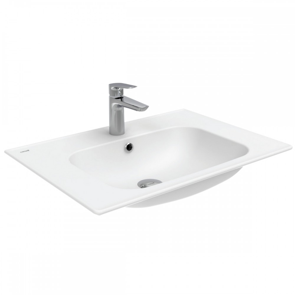 Тумба Creavit E10 E10.LD065.2CK.GRI 65 см с раковиной Erine, серый
