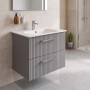 Тумба Creavit E10 E10.LD065.2CK.GRI 65 см с раковиной Erine, серый