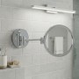 Косметическое зеркало с подсветкой Devit Flow DFL53071002C, увеличение х3, подключение 220В, цвет: хром