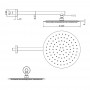 Верхняя душевая лейка Devit Flow D113000000110GM, d=250 мм с кронштейном, цвет gun metal