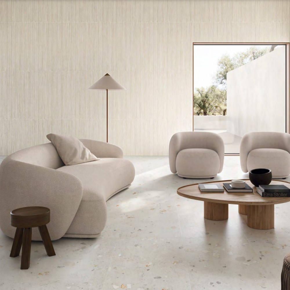 Керамогранит Italgraniti FL01BAC I Cementi White Ciottolo SQ. 60x120 см