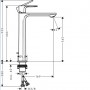Смеситель для раковины Hansgrohe Rebris E 72591000 240 CoolStart EcoSmart+ с донным клапаном
