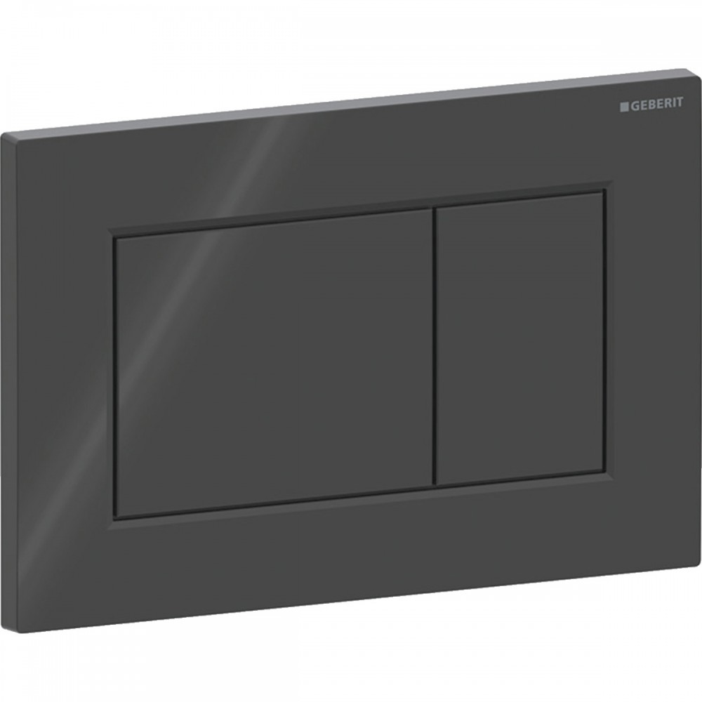 Клавиша смыва Geberit Sigma01 square 115.660.DW.1 черный глянец