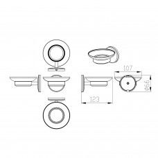 Мыльница Devit Style 1730150 с держателем, хром Мыльница Devit Style 1730150 с держателем, хром