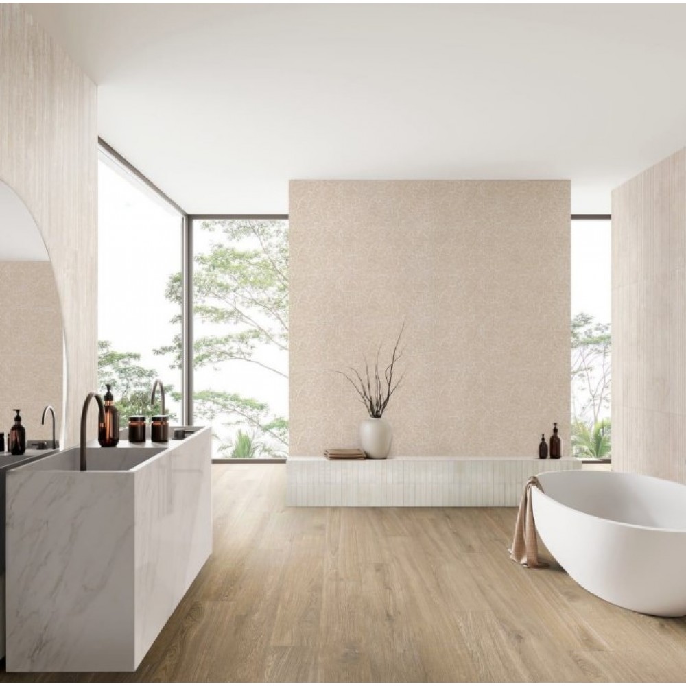 Плитка Ragno RCUL Travertino Wall Cross Beige Rett 40х120 см