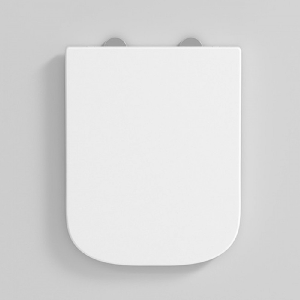 Крышка для унитаза Devit Grid DGR0760111W с механизмом soft-close, белый глянцевый