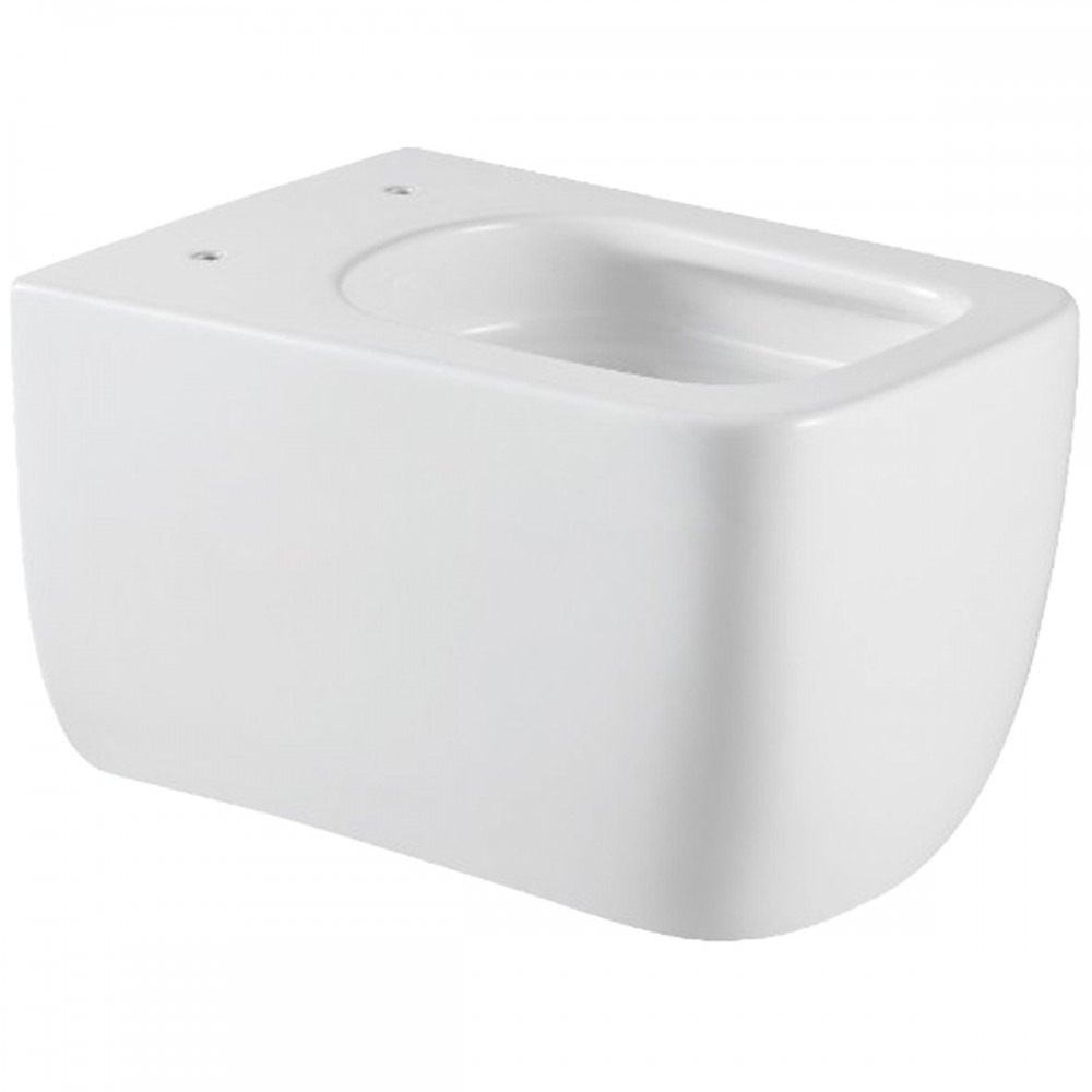 Унитаз подвесной Devit Grid DGR0760111W безободковый с крышкой soft-close и Vortex Flush, белый