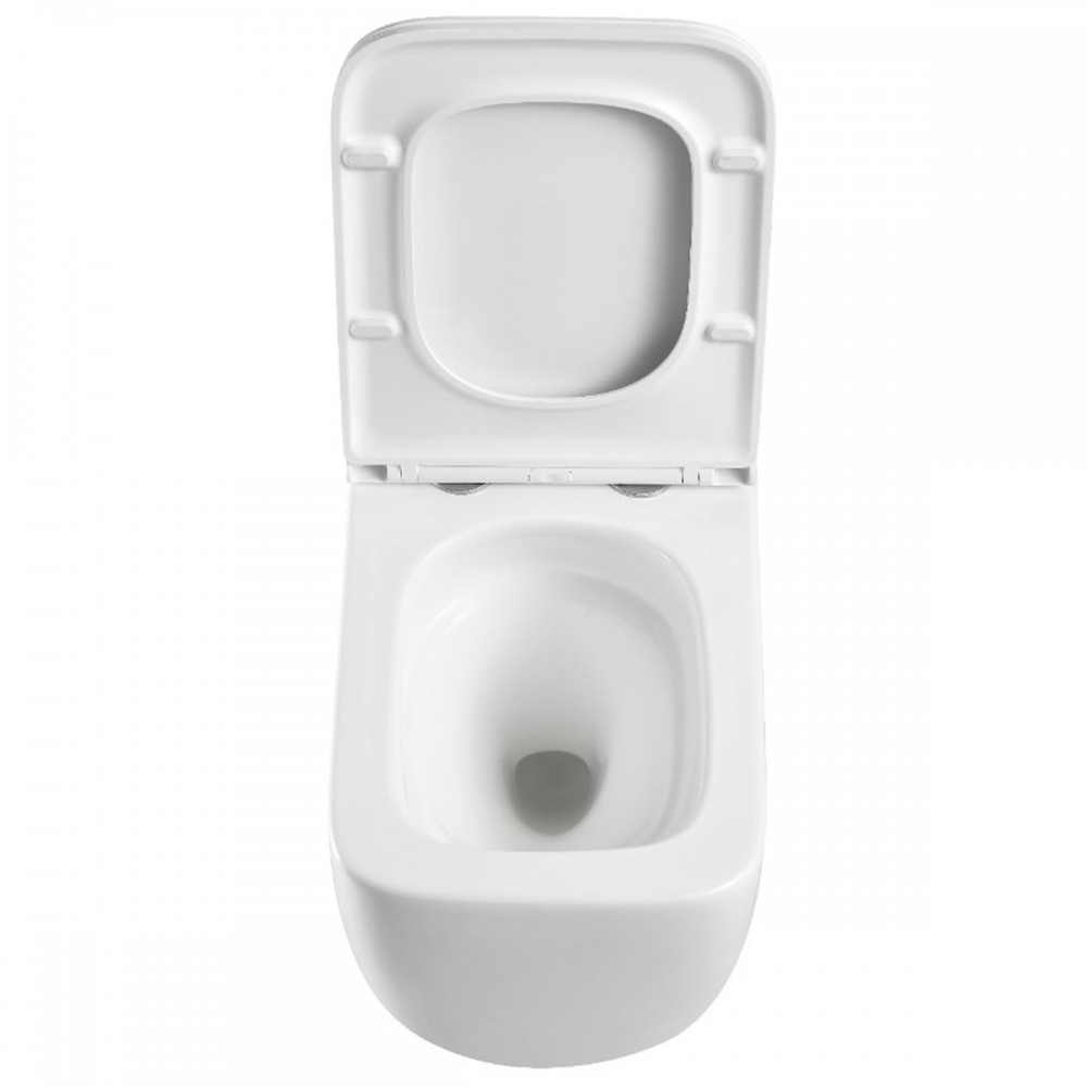 Унитаз подвесной Devit Grid DGR0760111W безободковый с крышкой soft-close и Vortex Flush, белый