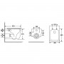 Унитаз подвесной Devit Grid DGR0760111W безободковый с крышкой soft-close и Vortex Flush, белый