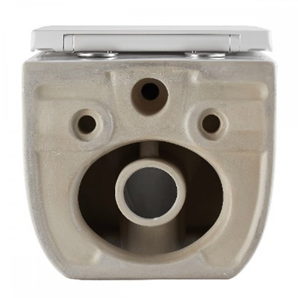 Унитаз подвесной Devit Grid DGR0760111W безободковый с крышкой soft-close и Vortex Flush, белый