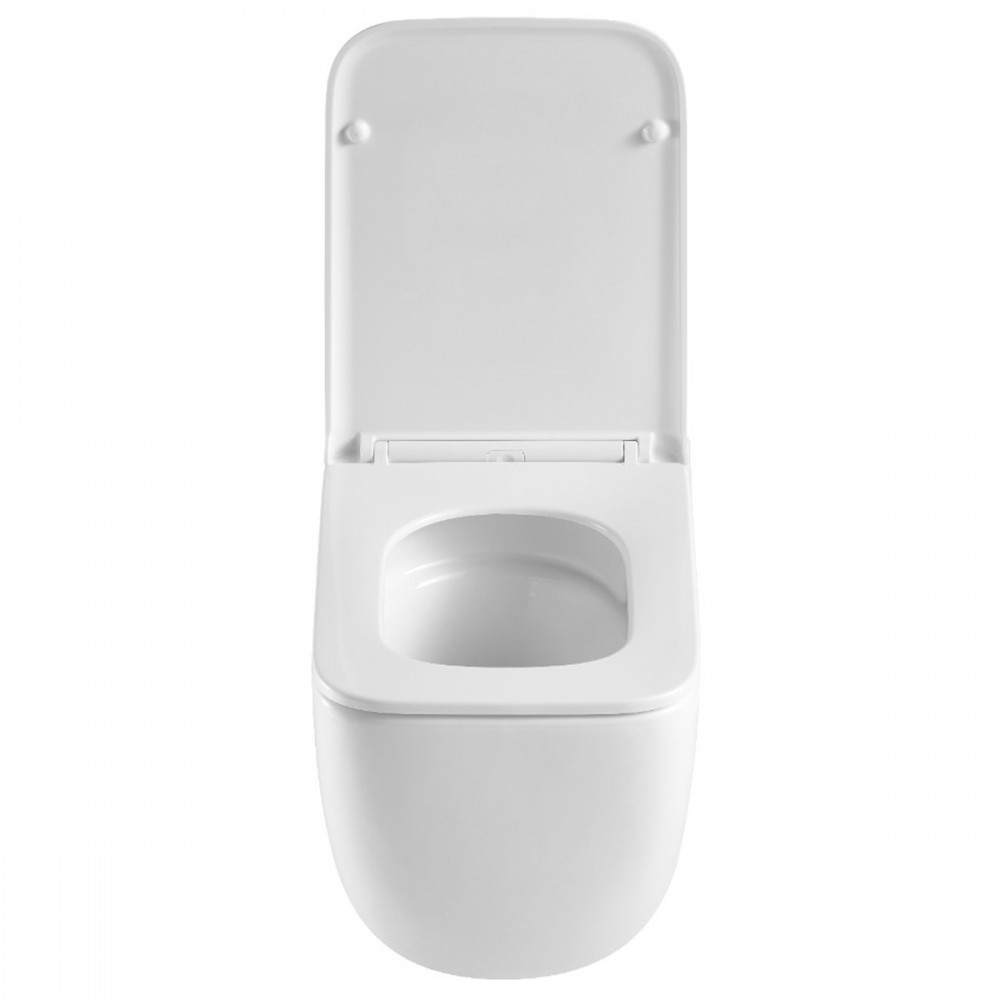 Унитаз подвесной Devit Grid DGR0760111W безободковый с крышкой soft-close и Vortex Flush, белый