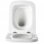 Унитаз подвесной Devit Flow square DFL0520111W безободковый с крышкой soft-close и Vortex Flush, белый глянец