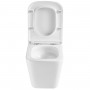 Унитаз подвесной Devit Flow square DFL0520111W безободковый с крышкой soft-close и Vortex Flush, белый глянец