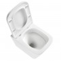 Унитаз подвесной Devit Flow square DFL0520111W безободковый с крышкой soft-close и Vortex Flush, белый глянец