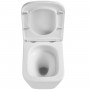 Унитаз подвесной Devit Flow square DFL0520111W безободковый с крышкой soft-close и Vortex Flush, белый глянец
