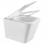 Унитаз подвесной Devit Flow square DFL0520111W безободковый с крышкой soft-close и Vortex Flush, белый глянец