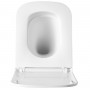 Унитаз подвесной Devit Flow square DFL0520111W безободковый с крышкой soft-close и Vortex Flush, белый глянец