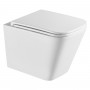 Унитаз подвесной Devit Flow square DFL0520111W безободковый с крышкой soft-close и Vortex Flush, белый глянец
