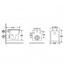 Унитаз подвесной Devit Flow square DFL0520111W безободковый с крышкой soft-close и Vortex Flush, белый глянец
