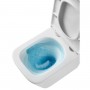 Унитаз подвесной Devit Flow square DFL0520111W безободковый с крышкой soft-close и Vortex Flush, белый глянец