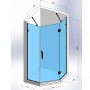 Душевая кабина Devit Art 3.0 SE0140B пятиугольная, распашная, 90х90 см, стекло прозрачное, профиль черный матовый