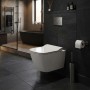Унитаз подвесной Creavit Elegant EG321-11MB00E-0000 безободковый с крышкой Soft Close KC1103.01.0100E белый мат