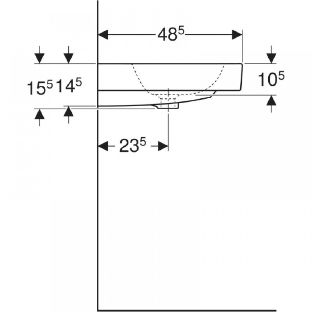 Раковина Geberit iCon 124060000 60 см
