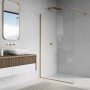 Душевая стенка Walk-in Ronal Easy STR4P1201307 120х200 см профиль матовое золото, стекло прозрачное