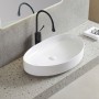 Раковина Devit Flow DFL3310100W 65,5 см для установки на столешницу, без перелива, белая