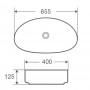 Раковина Devit Flow DFL3310100W 65,5 см для установки на столешницу, без перелива, белая
