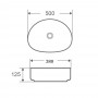 Раковина Devit Flow DFL3311100W 50 см для установки на столешницу, без перелива, белая