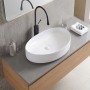 Раковина Devit Flow DFL3311100W 50 см для установки на столешницу, без перелива, белая