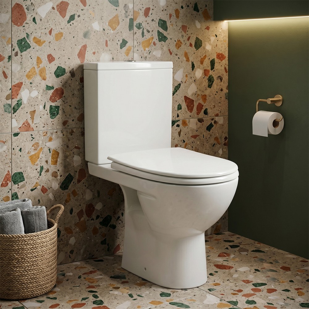Унитаз-компакт Kolo Status 2395050UA с сиденьем из дюропласта Soft close, Click2Clean