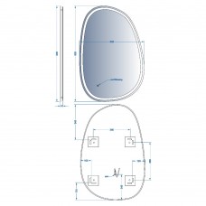 Зеркало Devit Style 5416090 Асимметричное зеркало с LED подсветкой и тачсенсором 628x928 мм. Зеркало Devit Style 5416090 Асимметричное зеркало с LED подсветкой и тачсенсором 628x928 мм.