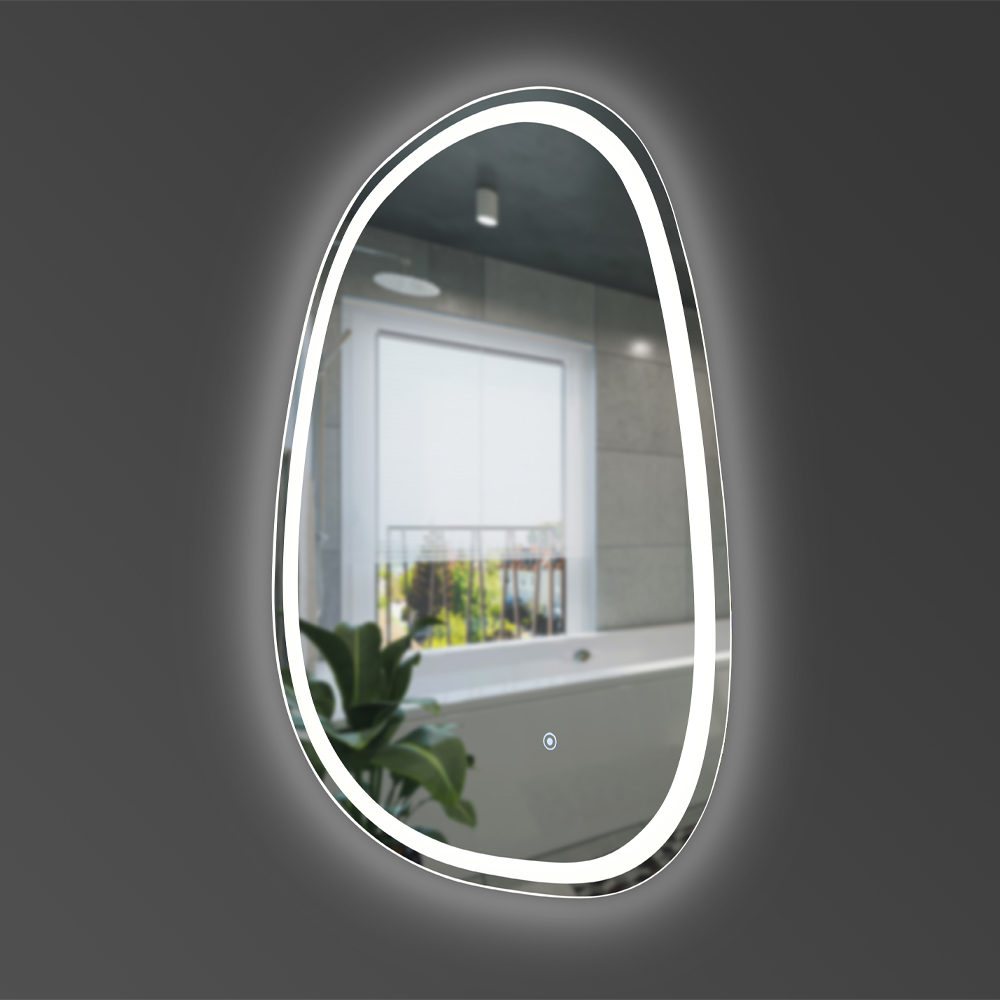 Зеркало Devit Style 5416090 Асимметричное зеркало с LED подсветкой и тачсенсором 628x928 мм.